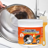 Tanmeni Coconut Oil Strong Stain Remover, Multipurpose Kitchen Cleaner, Pot Bottom Black Stain Cleaner, Pan Bottom Cleaning Pas