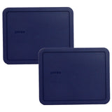 Pyrex 7212-PC 11-Cup Blue Food Storage Replacement Lid (2-Pack) - Made in the USA