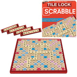 Tile Lock Scrabble by Winning Moves Games USA, Innovative Gameboard Locks Tiles In Place, for 2 to 4 Players, Ages 8 and Up
