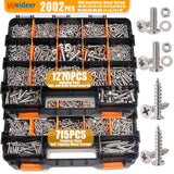weideer 2002PCS Hardware Assortment Kit, 304 Stainless Steel Metric & SAE Screw Assortment Kit,#6-32,#8-32,#10-24,1/4,5/16,3/8,M