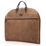 Polare 43Waxed Canvas Full Grain Leather Trim Carry On Garment Bag for Travel, Waterproof Dust-Proof Foldable Hanging Suitca