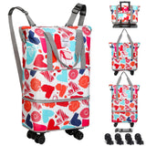 VOOWO Rolling Duffel Bag with Wheels - Foldable Expandable Duffle Bag with Wheels for Travel, Rolling Luggage Bag Wheeled Carry