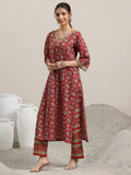 Libas Women'S Cotton Kurta Set (400358 Red M