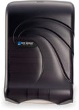 San Jamar Ultrafold Plastic Paper Towel Dispenser for Bathroom, Black