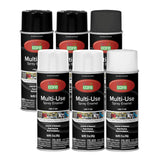 COLOR CARE Spray Paint, 12 oz, 6-Pack (Flat/Gloss Black & White Mix) - All-Purpose, Indoor & Outdoor, Rust Resistant, for Wood,