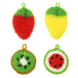 PATIKIL Dish Scrubber, 4 Pcs Non Scratch Cleaning Sponge Hand Crochet Double Layered Durable Dish Cloth Kitchen Sponge for Washi