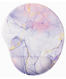 Mr. Pen- Ergonomic Mouse Pad with Wrist Rest, Pink Marble Luxe Design, Breathable Fabric with Memory Foam Cushion, Non-Slip Rubb