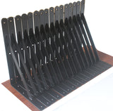 24 Pack L11 x H 8 Black Heavy Duty Shelf Brackets with Screws Metal Shelf Brackets Shelf Support Angle Brackets for Shelves L Br