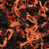 Mefleet 1/2 LB Halloween Crinkle Cut Paper Shred Filler 8 oz Black & Orange Crinkle Shredded Paper for Gift Basket - Gift Box Ba