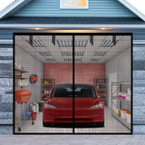 Garage Door Screen for 1 Car Garage 10x8FT, Magnetic Screen Garage with Retractable Fiberglass Mesh and Heavy Duty Weighted Bott
