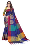 OM SAI LATEST CREATION Soft Cotton Silk Foil Print Saree For Women Banarasi Saree Under 449 2021 Beautiful For Women saree (Mult