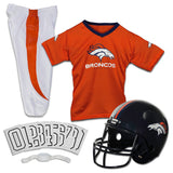 Franklin Sports Denver Broncos Kids NFL Uniform Set - Youth NFL Team Jersey, Helmet, Pants + Apparel Costume - Official Gear -Yo