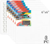 Variety Canvas 6X6 Artist Board Pack Of 6, White Color