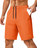 MAGCOMSEN Mens Running Shorts Workout 9 Inch Inseam Athletic Fishing Shorts Climbing Hiking Fitness Walking Gym Travel with Zipp