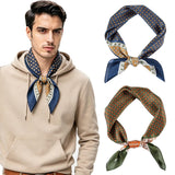 Bandana For Men And Women, 2 Pcs Cotton Head Scarf Set, Navy Blue & Dark Green Soft Fabric Bandanas, Versatile Headwear For Outd