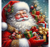 xackcme Christmas Paint by Numbers for Adults, Santa Claus Paint by Number on Canvas Without Frame, DIY Oil Painting for Gift Ho