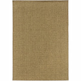 HomeRoots Polypropylene 2inch x 4inch (Rectangular) Solid Tan Indoor Outdoor Scatter Rug