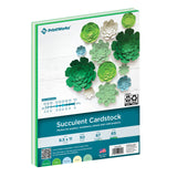 PrintWorks Succulent Cardstock 8.5 x 11 50 Sheets 5 Botanical Colors for Plants, Flowers, and Cacti Ideal for School & C
