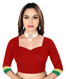 Greciilooks Saree For Women - Cotton Silk Colour Block Simple Butta & Paisley Golden Border Buti With Un-Stitched Blouse Piece Suitable For Festival, Function, Wedding(Pack Of 1) (Maroon)