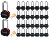 FIGODE Large Sturdy Steel Locks with 60 Same Keys, Heavy Duty Padlock, 2-3/4 Wide, 2.7 Long Shackle Locks for Door, Gate, Storag