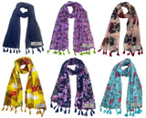 Fusfus WomenS Printed Chiffon Scarves And Stoles, Free Size(Multicolour, Fs941) Pack Of 6 (Multicolor1)