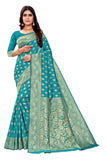 Sugathari Womens Art Silk Firozi Kanchipuram Saree (SAN PARI S-1 FIROZI)