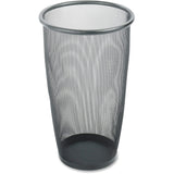 Safco Onyx Large Capacity 9 Gallon Trash Can, Round Powder Coated Mesh Wastebasket for Home & Office
