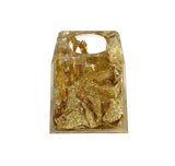AUGEN Pen Stand Decorative Square Gold Flake Design Stationery Holder | Gift Item | Table Top Dcor (9853)