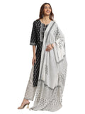 Libas Women Pure Cotton Kurta Set (366300R, Black, Medium)