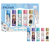 Disney Frozen Lip Balm Set for Kids - 5-Pack Flavored Lip Balms (Sugar, Grape, Bubble Gum, Strawberry, Vanilla) - Featuring Elsa