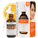 Advanced Clinicals Brightening Vitamin C Serum For Face With Glycolic Acid + Lactic Acid | Vitamin C Eye Serum Face Moisturizer
