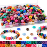 HHCFAST 270Pcs Lentil Silicone Beads for Pens, 12mm Silicone Spacer Beads for Keychain Making(Multicolor)
