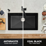 Blanco, Anthracite 440149 Precis Silgranit Super Single Undermount Kitchen Sink, 32 X 19