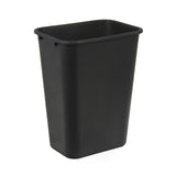 Amazon Basics Trash Can, Rectangular Commercial Office Wastebasket, 10 Gallon (Pack Of 1), Black