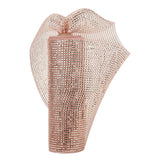 HUIHUANG Rose Gold Mesh Ribbon 10 inch Deluxe Wide Foil Rose Gold Deco Mesh for Christmas, Wreaths Making Supplies, Christmas Tr