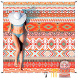 HIHOHO Extra Large Waterproof Sandproof Beach Mat 79 X 83 / 120x108 for 1-8 Adults Quick Drying Durable Outdoor Picnic Mat for T