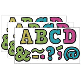 Chalkboard Brights Bold Block 2 Magnetic Letters, 70 Pieces Per Pack, 3 Packs