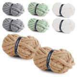 8 Packs Jumbo Chunky Chenille Yarn - 2040g(72oz) 245 Yards (224m) Bulky Yarn - Chunky Yarn for Hand Knitting Blanket,Cushions, P
