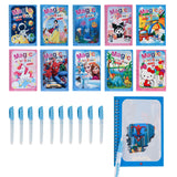 HAPPIEE CLAP Magic Water Book for Kids Return Gifts for Birthday Reusable Water Magic Book Cute Stationery Items (Pack of