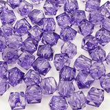 300pcs 8mm Acrylic Cube Square Faceted Acrylic Beads with Hole Plastic Spacer for Bracelets Necklace Earring Making Supplies (Bl