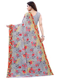 Satrani Womens Polyester Saree (1926St306_1850St172_Grey||Light Green)