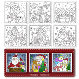 CRASPIRE Clear Silicone Stamps Christmas Clear Stamps for Card Making, Santa Claus Penguin Transparent Silicone Stamps Clear Rub