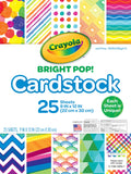 25 Ct Bright Pop Cardstock, Multicolor