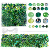 TOAOB 1000pcs Glass Faceted Beads 4mm 6mm 8mm Green Sparkling Briolette and Rondelle Spacer Beadsfor DIY Crafts Jewelry Making B