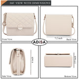 Adisa Women'S Girls Quilted Round Gold Sling Bag (Sl5149-Cre),Off White,,B0F2GPKFYG