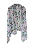India Scarves Multi Color Viscose Sarongs (White And Green)
