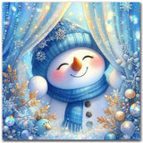 igoodom Christmas Diamond Art Kits for Adults, Christmas Snowman Diamond Painting Kit for Beginners, DIY 5d Full Drill Round Dia