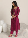 Libas Women'S Chanderi Silk Kurta Set (49447 Maroon Xl