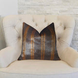 Plutus Brands Fancy Mink Throw Pillow, 26 X 26, Light/Dark Brown