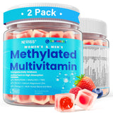 Methylated Multivitamin for Women & Men Gummies w/ Omega-3, Calcium, D3 K2, Methylfolate & B12, TMG, Daily Vitamin A, C, E, B Co